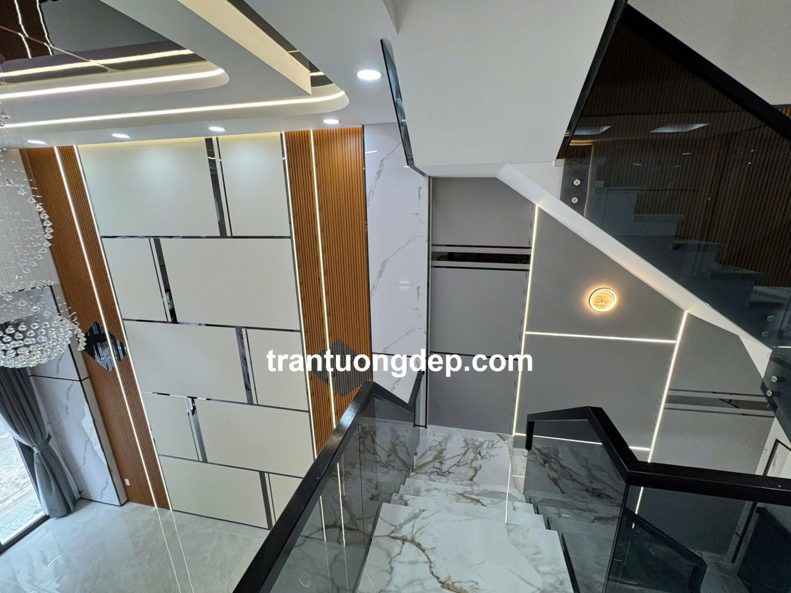 thi công ốp tường pvc giả đá đẹp hcm