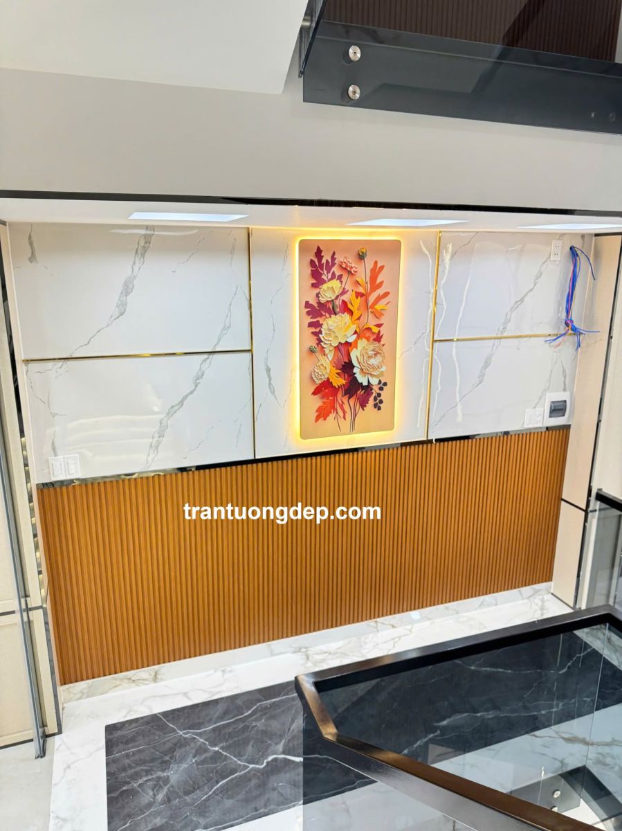 thi công ốp tường pvc giả đá đẹp hcm