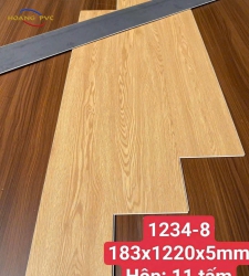 Sàn Nhựa Hèm Khóa 5mm form sẵn 1234-8